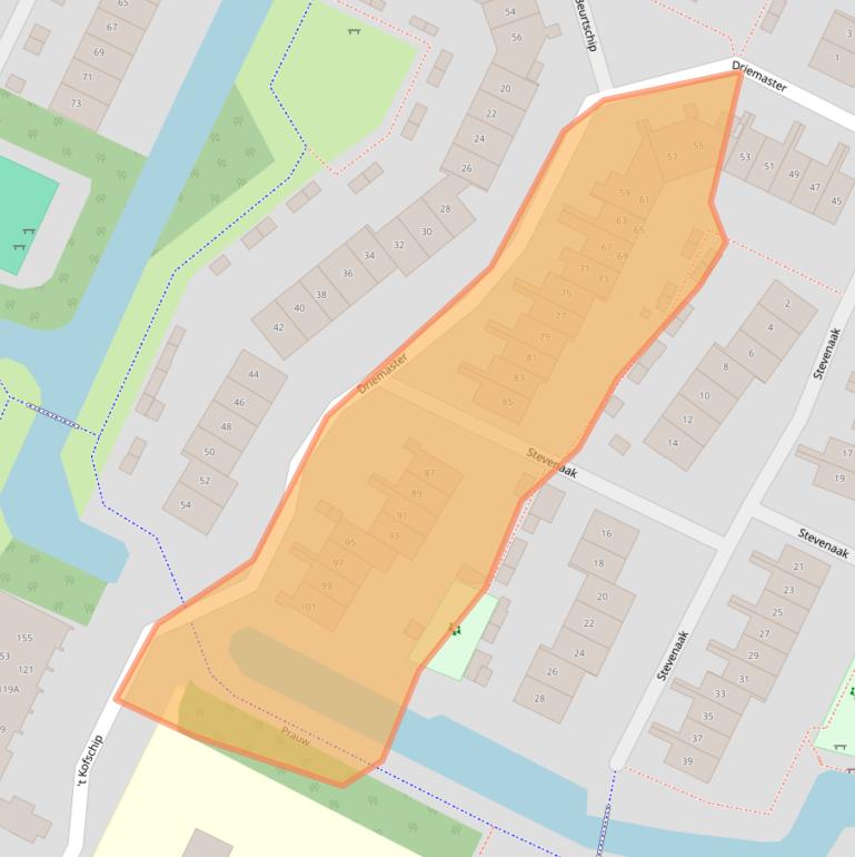 Kaart van postcodegebied 3904RJ.