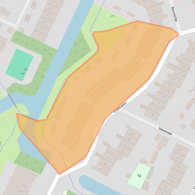 Kaart van postcodegebied 3904RL.