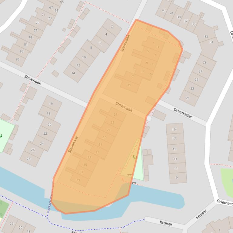 Kaart van postcodegebied 3904RT.