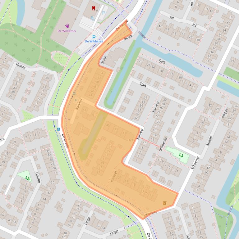 Kaart van postcodegebied 3904SP.