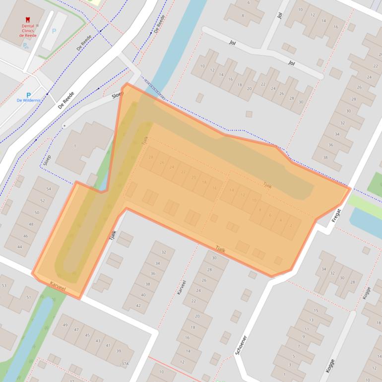Kaart van postcodegebied 3904ST.