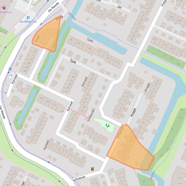 Kaart van postcodegebied 3904SZ.