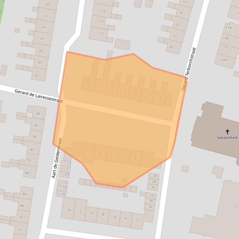 Kaart van postcodegebied 3904TA.