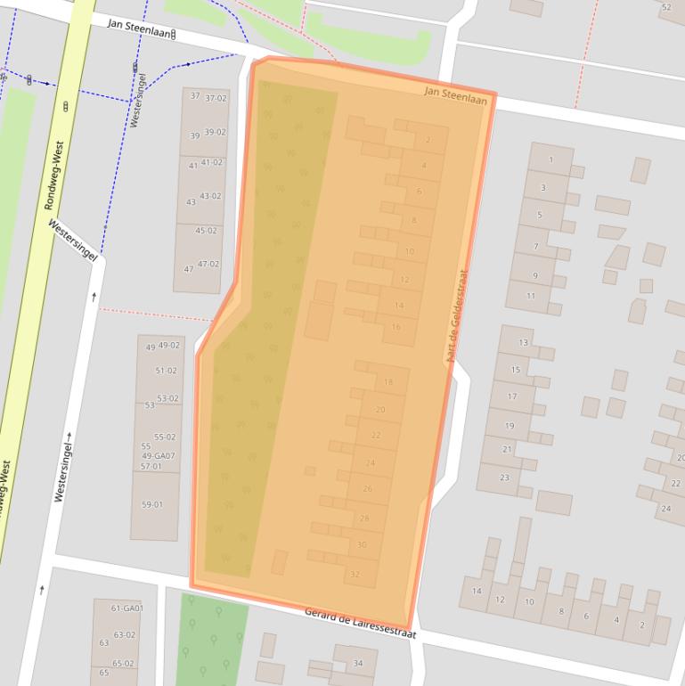 Kaart van postcodegebied 3904TC.