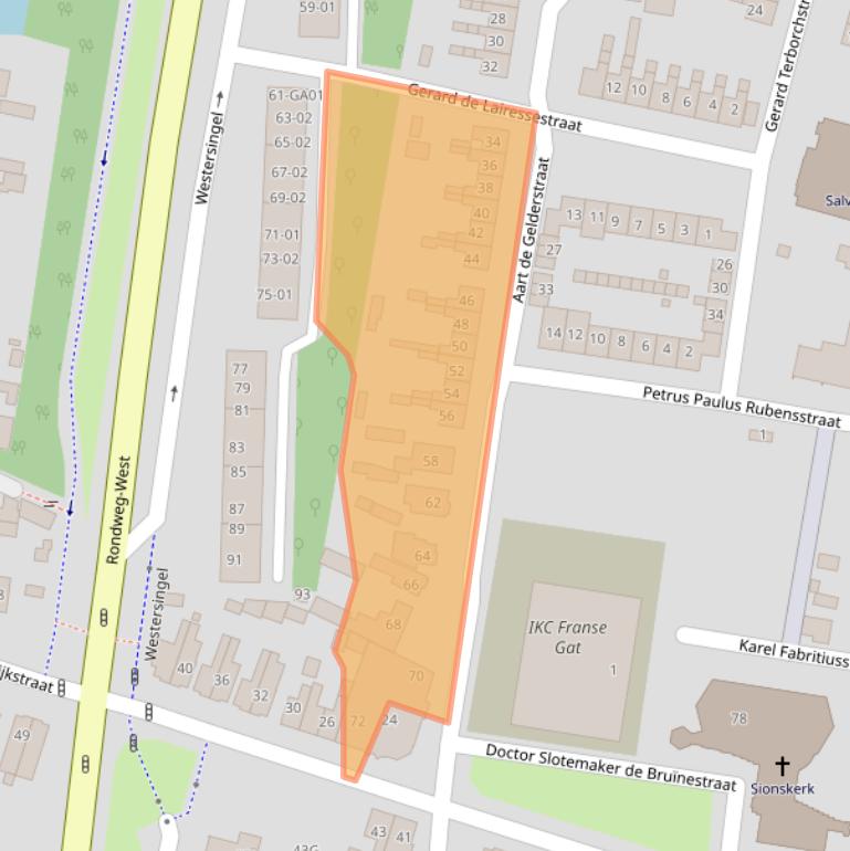 Kaart van postcodegebied 3904TD.