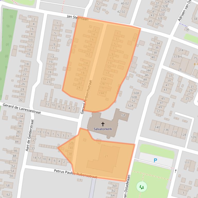 Kaart van postcodegebied 3904TE.