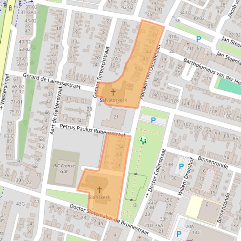 Kaart van postcodegebied 3904TL.