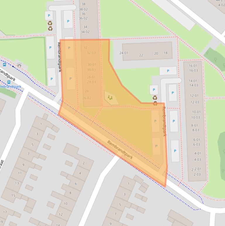 Kaart van postcodegebied 3904WG.