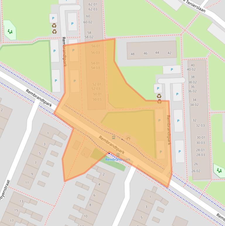 Kaart van postcodegebied 3904WK.