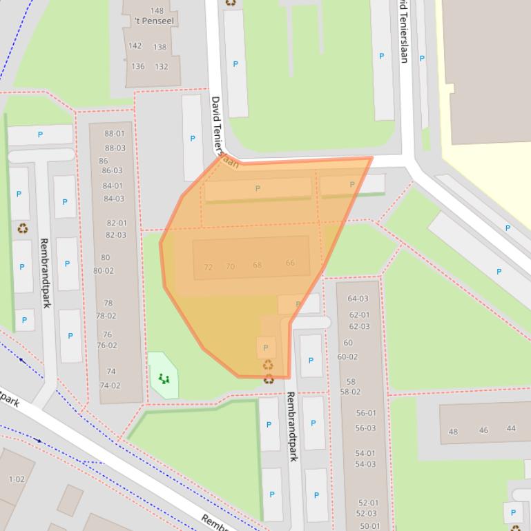 Kaart van postcodegebied 3904WN.