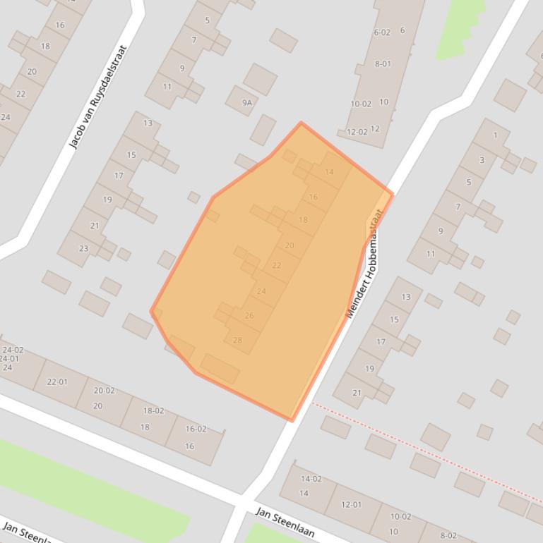 Kaart van postcodegebied 3904XG.