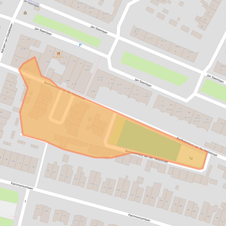 Kaart van postcodegebied 3904XT.