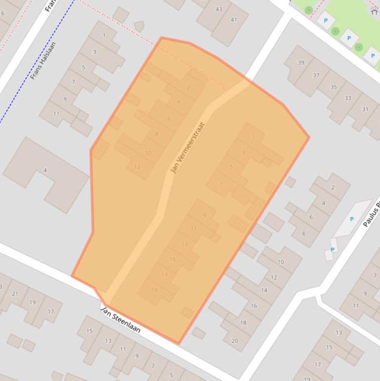 Kaart van postcodegebied 3904ZB.