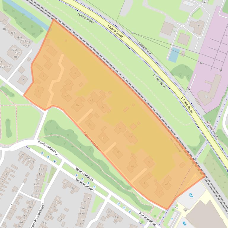 Kaart van postcodegebied 3904ZG.