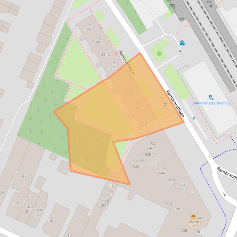 Kaart van postcodegebied 3904ZH.