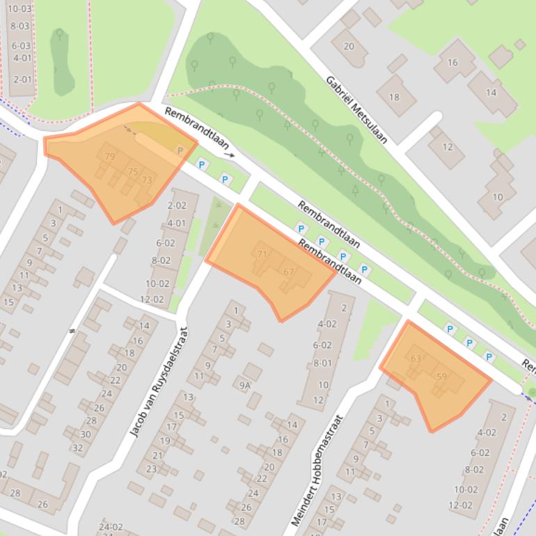 Kaart van postcodegebied 3904ZL.