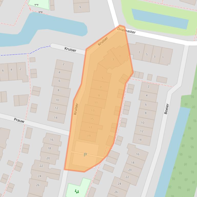 Kaart van postcodegebied 3904ZN.