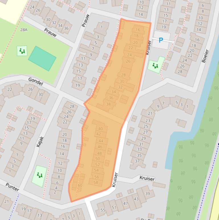 Kaart van postcodegebied 3904ZS.