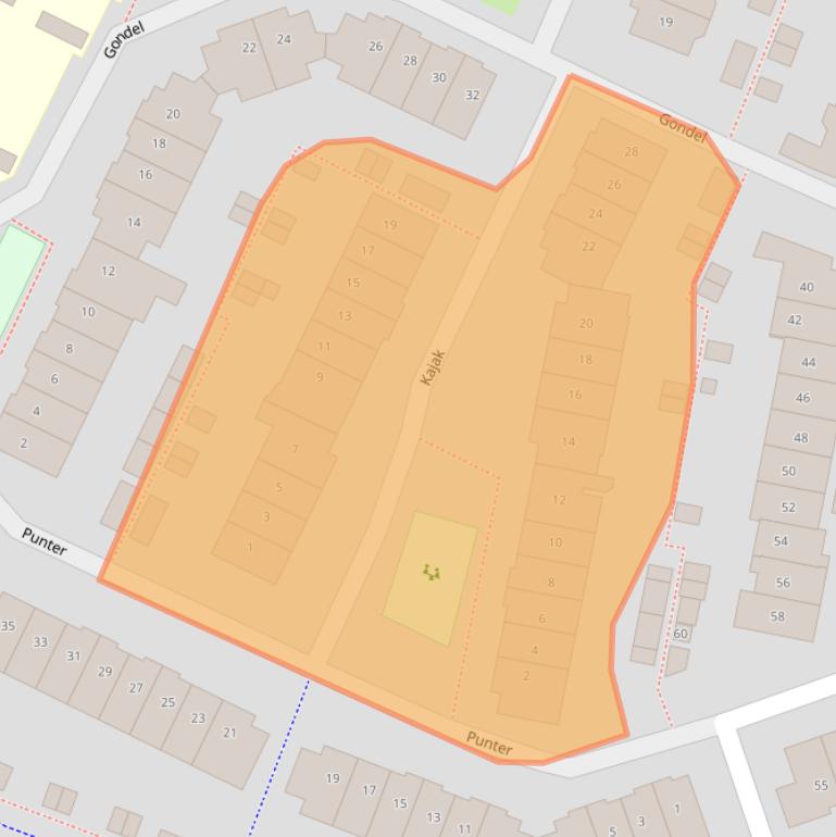 Kaart van postcodegebied 3904ZW.