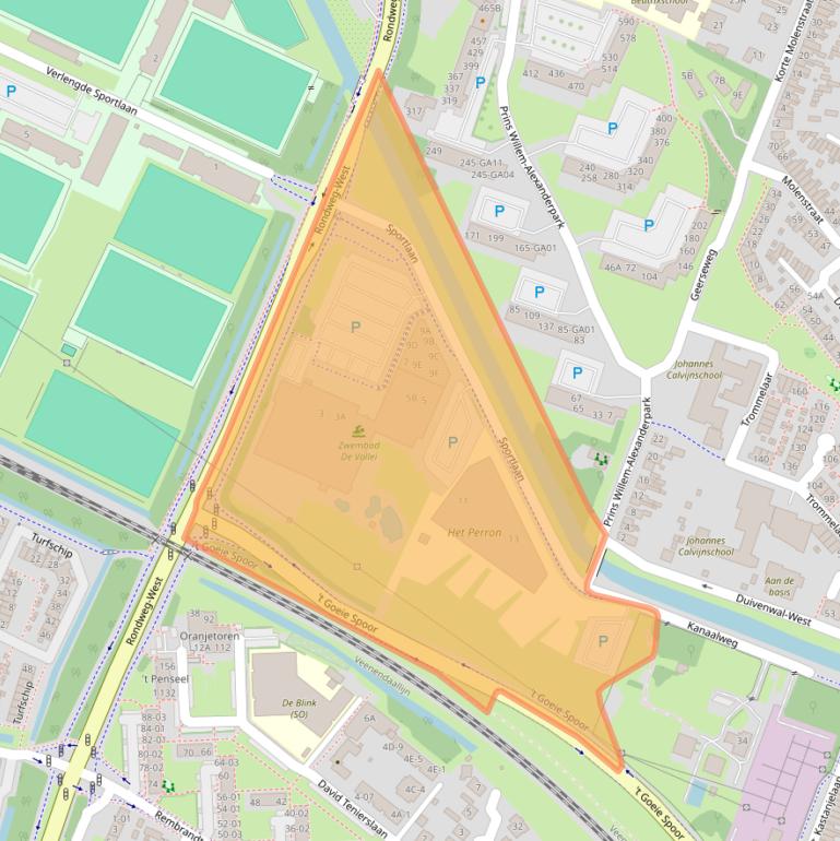 Kaart van postcodegebied 3905AD.