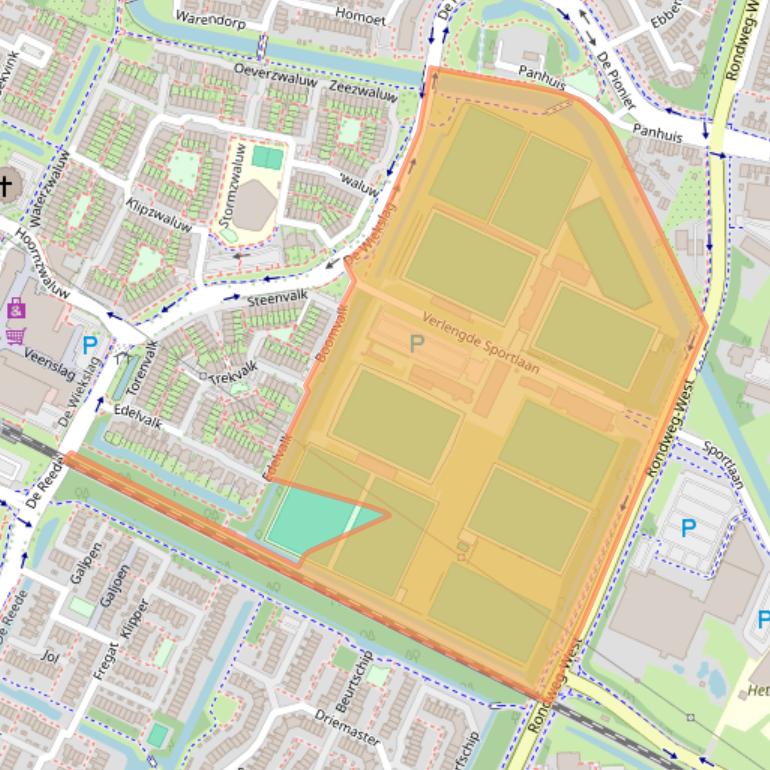 Kaart van postcodegebied 3905AE.