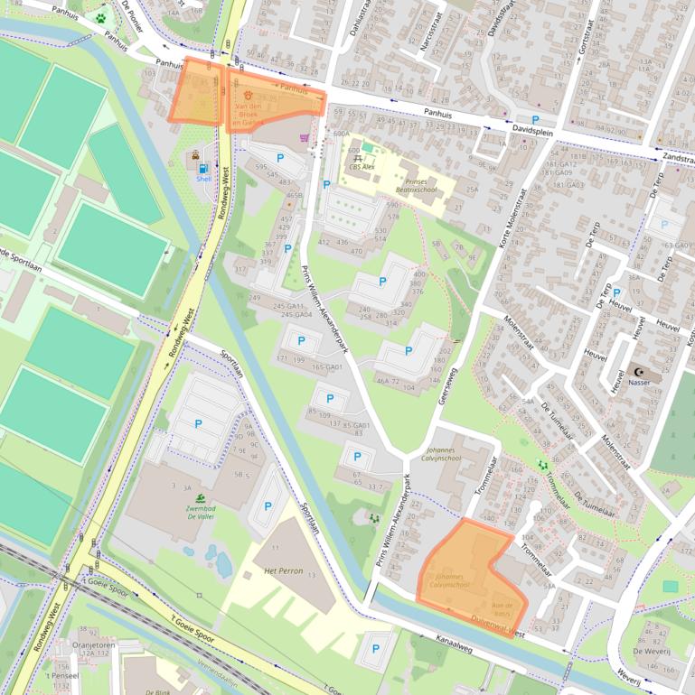 Kaart van postcodegebied 3905AV.