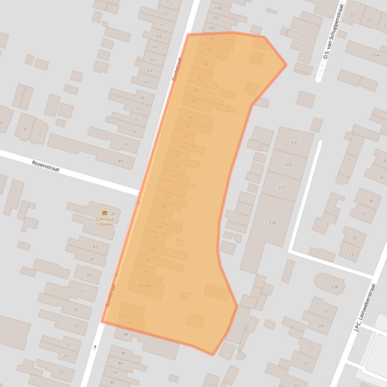 Kaart van postcodegebied 3905BG.