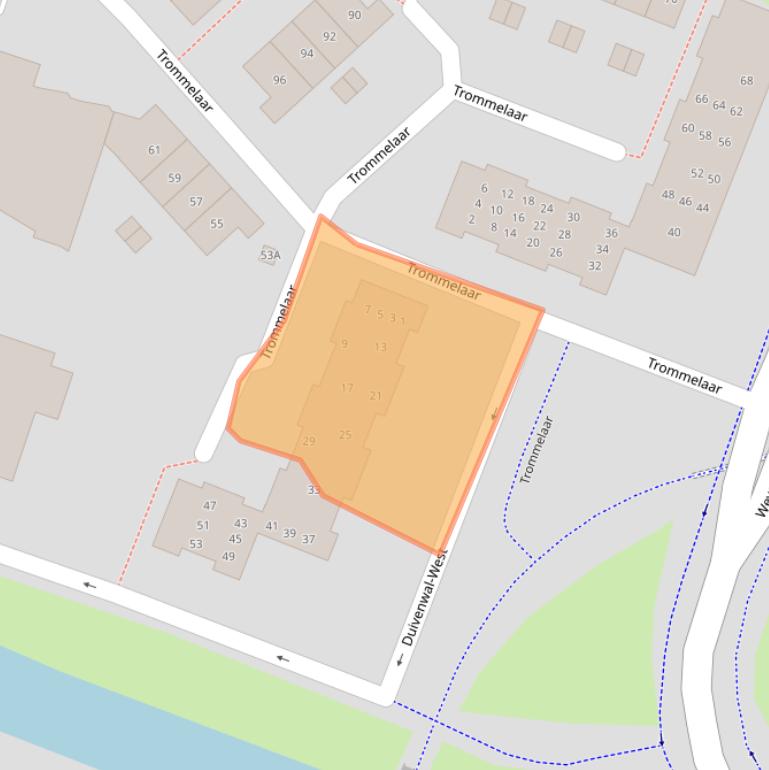 Kaart van postcodegebied 3905BR.