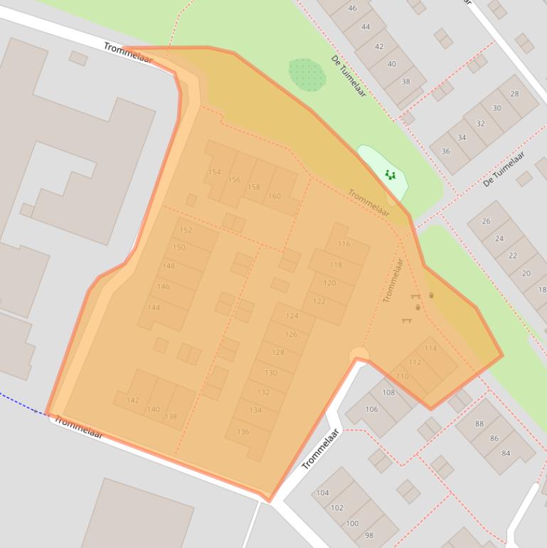 Kaart van postcodegebied 3905BZ.