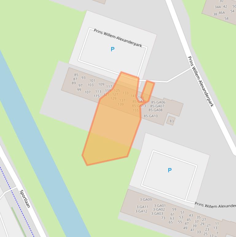 Kaart van postcodegebied 3905CD.