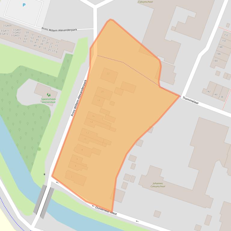 Kaart van postcodegebied 3905DA.