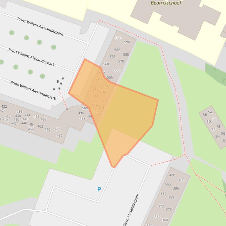 Kaart van postcodegebied 3905DN.