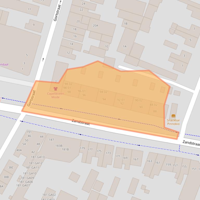Kaart van postcodegebied 3905EE.