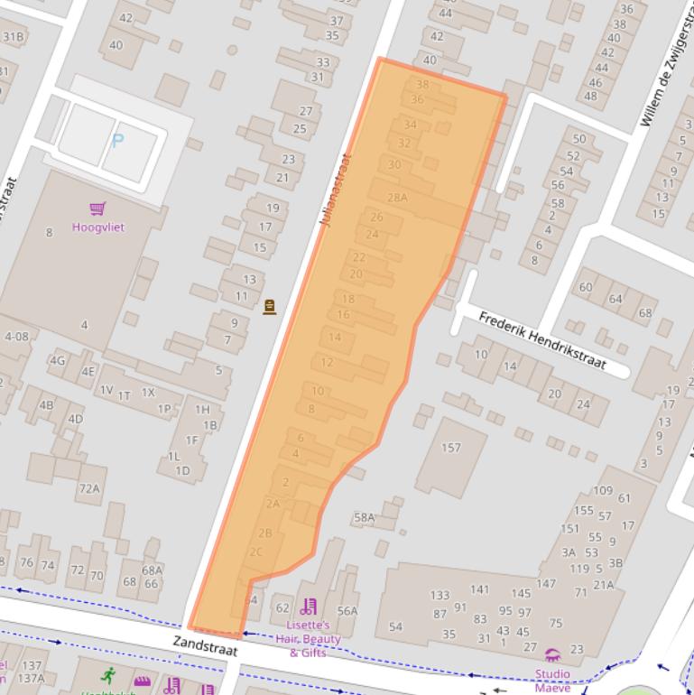 Kaart van postcodegebied 3905EM.