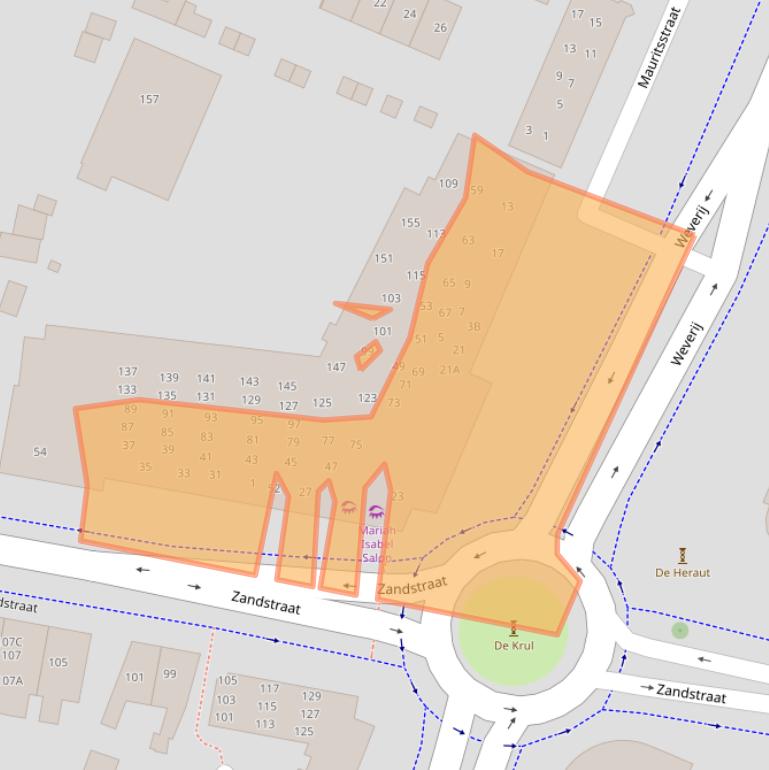 Kaart van postcodegebied 3905EV.