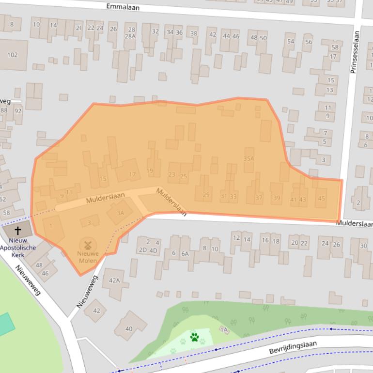 Kaart van postcodegebied 3905GA.