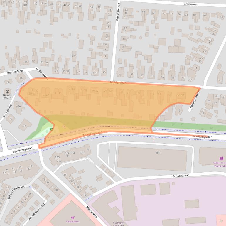 Kaart van postcodegebied 3905GC.