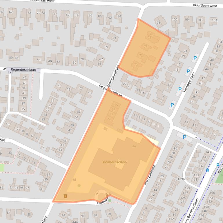 Kaart van postcodegebied 3905GJ.