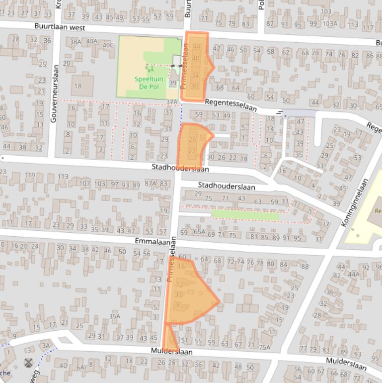 Kaart van postcodegebied 3905GL.