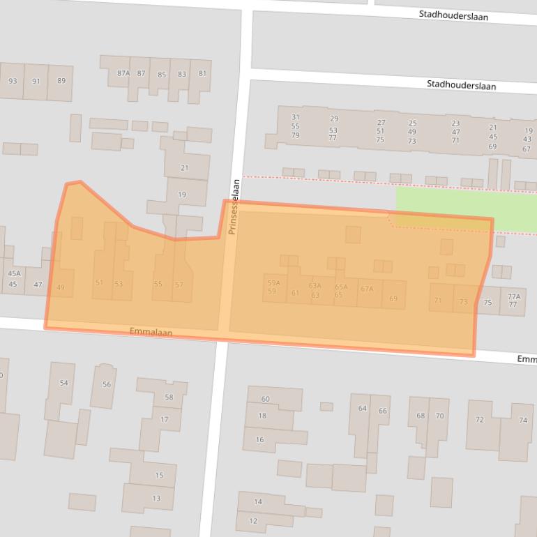 Kaart van postcodegebied 3905GN.