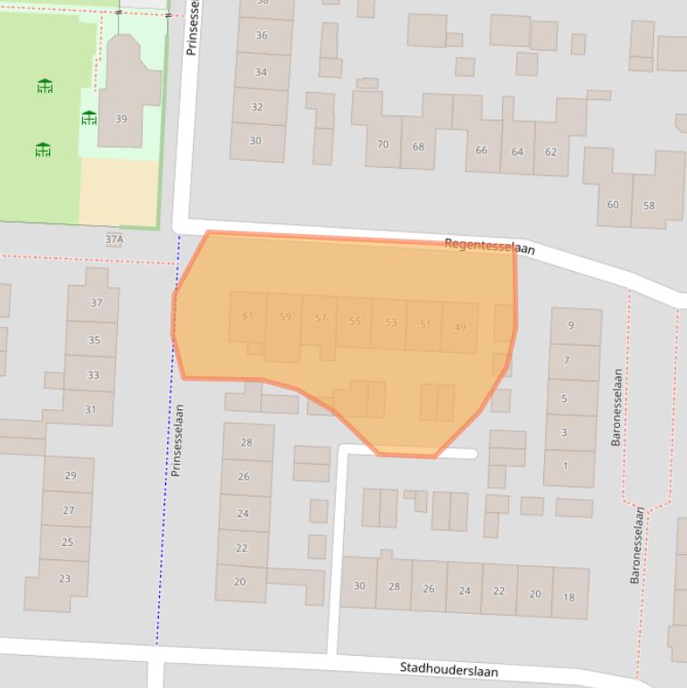 Kaart van postcodegebied 3905GV.