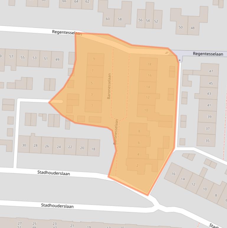 Kaart van postcodegebied 3905HH.