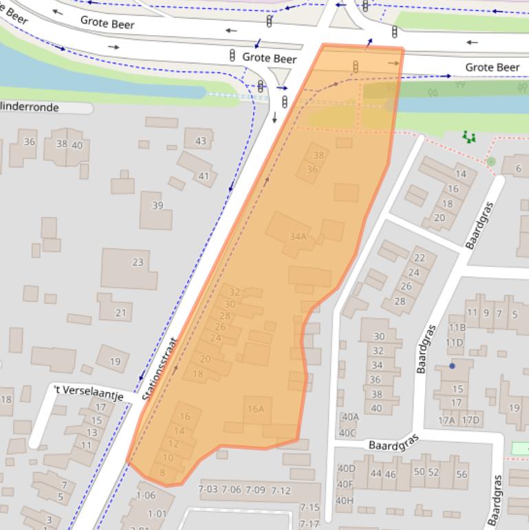 Kaart van postcodegebied 3905JJ.