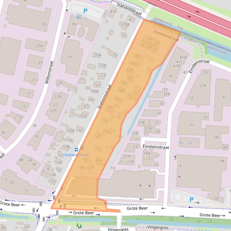Kaart van postcodegebied 3905JK.