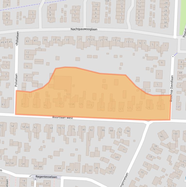 Kaart van postcodegebied 3905JN.