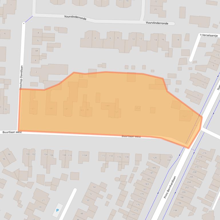 Kaart van postcodegebied 3905JP.