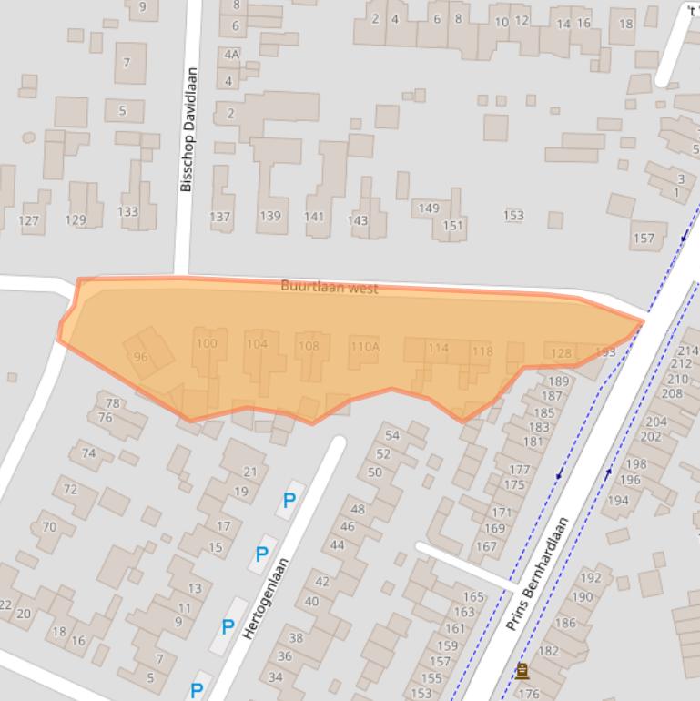 Kaart van postcodegebied 3905JV.