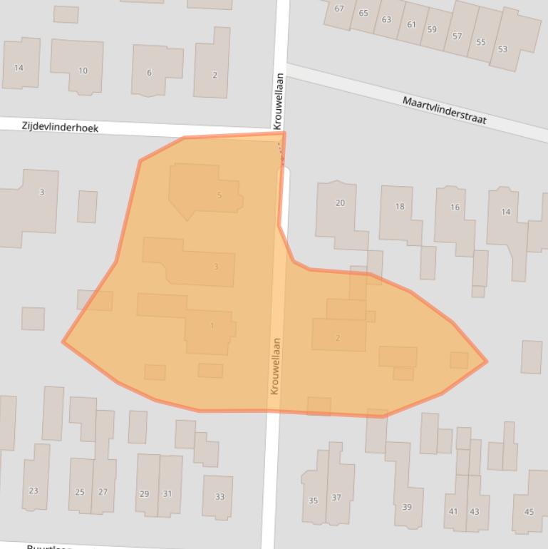 Kaart van postcodegebied 3905JX.