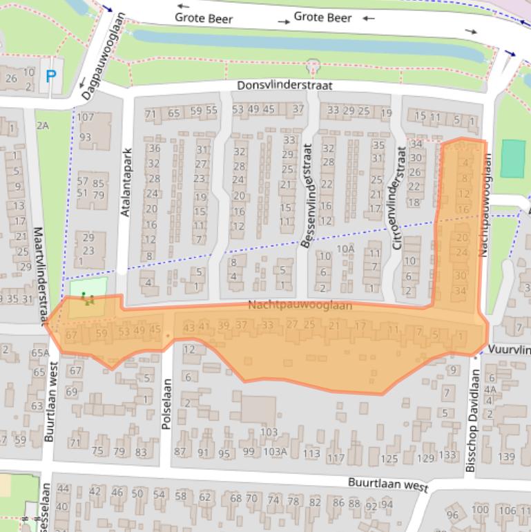 Kaart van postcodegebied 3905KM.