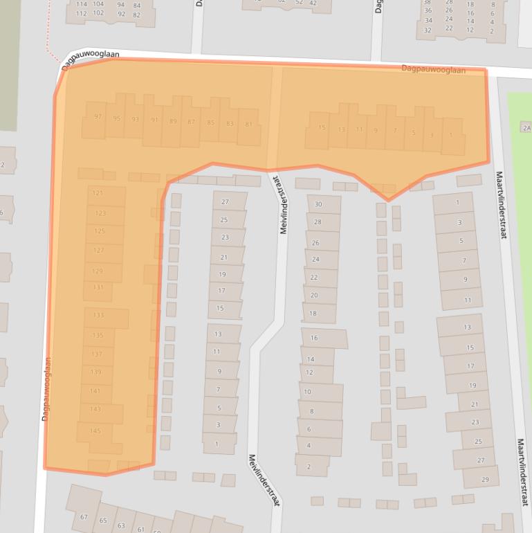 Kaart van postcodegebied 3905KP.